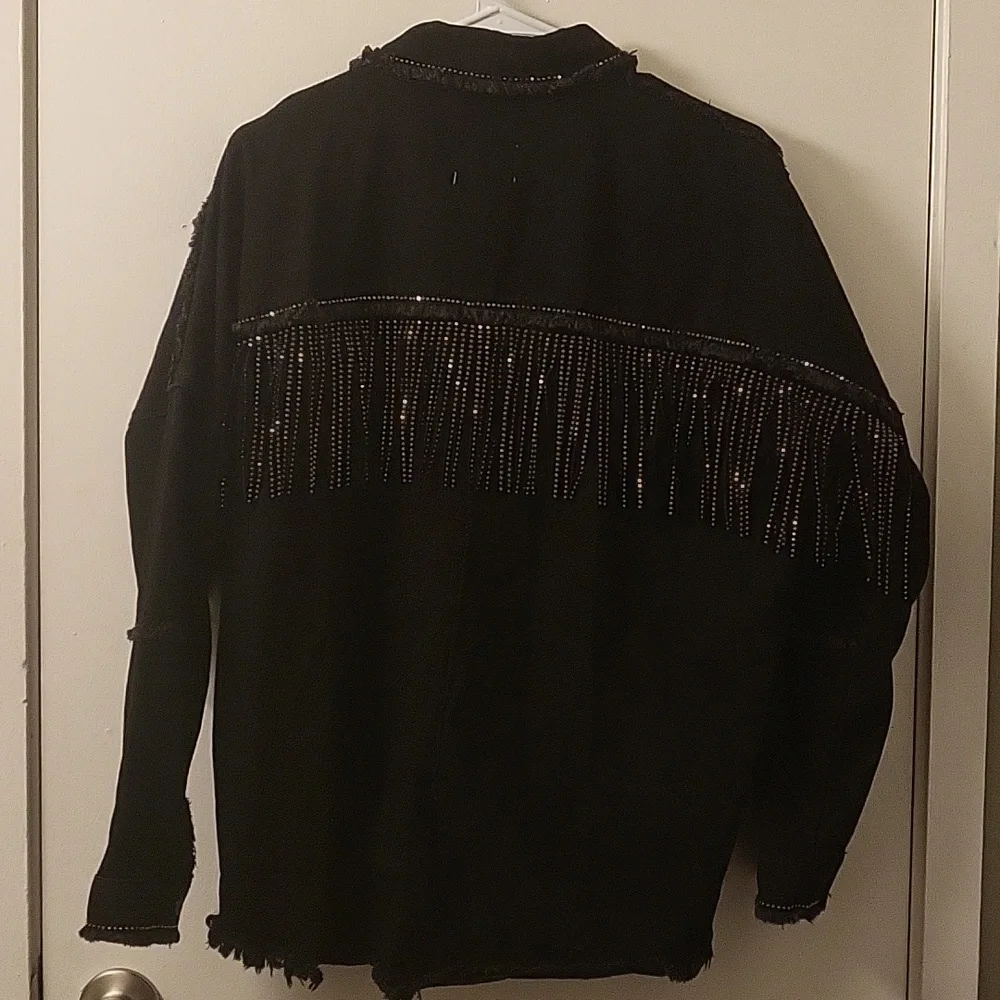 Zara Fringe Jean jacket size M - Picture 3 of 17